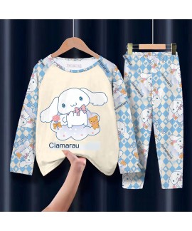 Cute Cartoon Animal Pajama Set for Girls Boys – Soft Polyester Loungewear for Kids Ages 3-8
