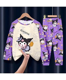 Cute Cartoon Animal Pajama Set for Girls Boys – Soft Polyester Loungewear for Kids Ages 3-8