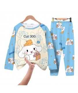 Cute Cartoon Animal Pajama Set for Girls Boys – Soft Polyester Loungewear for Kids Ages 3-8