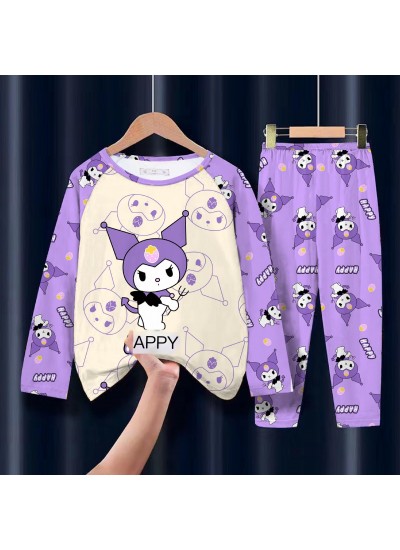 Cute Cartoon Animal Pajama Set for Girls Boys – Soft Polyester Loungewear for Kids Ages 3-8