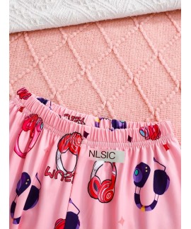 K-pop Demon Hunter Pajamas for Girls – Long Sleeve Sleepwear Set with Milk Silk Fabric