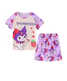 Kids Naruto Pajamas Set Summer Short Sleeve Boys Girls Cartoon Loungewear 8-16 Years