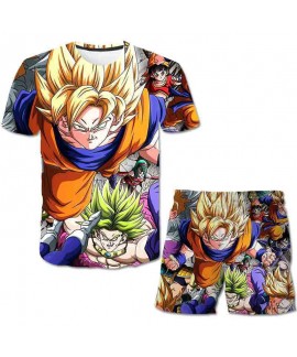 3D Printed Dragon Ball Short Sleeve Shorts Set for...
