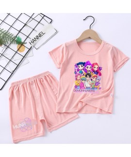 Cotton K-pop Demon Hunter Pajama Set for Kids – Breathable & Moisture-Wicking Sleepwear