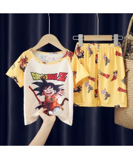 Cartoon Kids Pajama Set Short Sleeve Summer Soft 1...