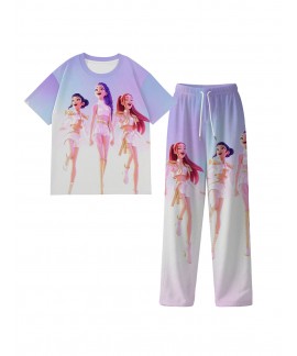 K-pop Demon Hunter Pajama Set – Cartoon Print Mi...