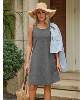 Cotton Nightgowns for Women 2 Pack Sleeveless Sleep Shirts Soft Chemise