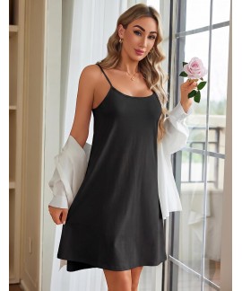 Cotton Nightgowns for Women 2 Pack Sleeveless Sleep Shirts Soft Chemise