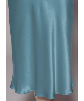 Luxurious Silk Nightgown for Women - Flowy Maxi Dress with Adjustable Straps for Sleep & Lounging