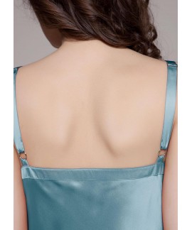 Luxurious Silk Nightgown for Women - Flowy Maxi Dress with Adjustable Straps for Sleep & Lounging