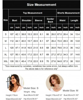 Satin Pajamas for Women Short Sleeve Button Down Sleepwear Set - Ultra Soft 2 Piece Pjs with Shorts
