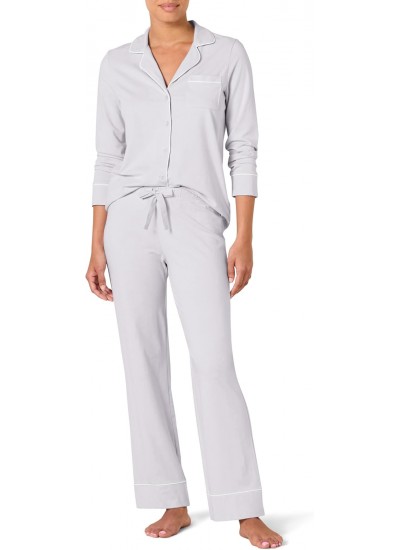 Long Sleeve Cotton Modal Pajama Set for Women – Soft Loungewear with Full-Length Bottom