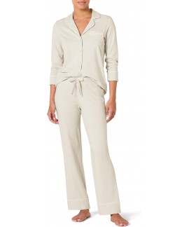 Long Sleeve Cotton Modal Pajama Set for Women – Soft Loungewear with Full-Length Bottom