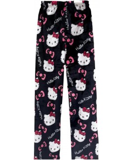 Kawaii Flannel Pajama Pants for Women - Anime Cartoon Christmas Sleepwear with Elastic Waist