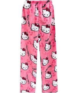 Kawaii Flannel Pajama Pants for Women - Anime Cartoon Christmas Sleepwear with Elastic Waist