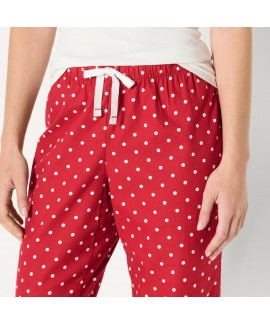 Brushed Flannel Women's Relaxed-Fit Pajama Sleep Pant with Drawstring