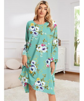 Oversized Sleep Shirt for Women Plus Size Nightgown with Pocket Fit S-5XL