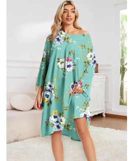 Oversized Sleep Shirt for Women Plus Size Nightgown with Pocket Fit S-5XL