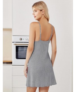 Sleeveless Lace Sleep Shirt - Soft Chemise Nightgown for Women, Comfortable Sleepwear Dress