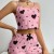 2pc Pink with black heart 