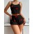 2pc Black with red heart 