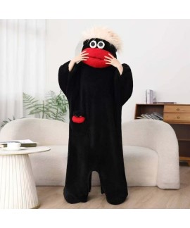 Cartoon Monster Fleece Onesie Pajamas for Kids, Fu...