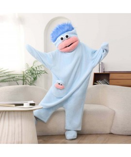 Cartoon Big Mouth Fleece Onesie Pajamas for Kids, ...