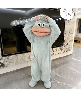 Cartoon Funny Monster Fleece Onesie Pajamas for Ki...
