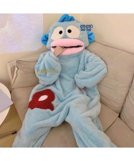 Cartoon Clownfish Fleece Onesie Pajamas for Couple...
