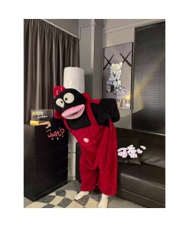 Cartoon Clownfish Fleece Onesie Pajamas for Couples, Funny Long-Sleeve Hooded Cosplay Sleepwear