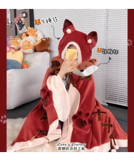 Cozy Hooded Fleece Cape Blanket Poncho for Women M...