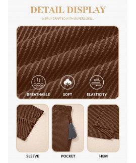 Plus Size 2 Piece Outfit for Women - Cable Knit Lounge Set with High Waisted Shorts (1X-5X)