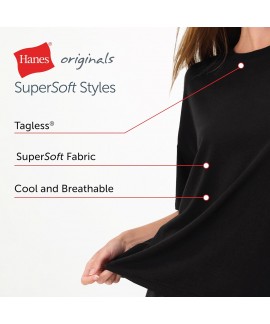 Women's 2-Piece Pajama Set with Boxy Tee and Sleep Shorts - SuperSoft Bamboo Viscose Loungewear