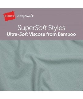 Women's 2-Piece Pajama Set with Boxy Tee and Sleep Shorts - SuperSoft Bamboo Viscose Loungewear