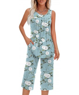 Soft Sleeveless Pajama Set for Women | Breathable ...