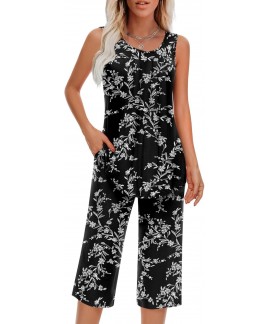 Women's Sleeveless Pajama Set with Pockets - Soft ...