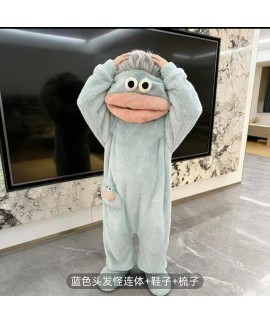 Cozy Fleece Onesie Pajamas for Kids - Cute Monster...