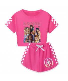 KATSEYE Graphic Crop Top & Shorts Set - Matching Outfits For Kids & Adults