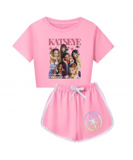 KATSEYE Graphic Crop Top & Shorts Sets - Matching Outfits For Kids & Adults