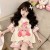 ZJ-Round Cloud Short Set-Pink Round Character 