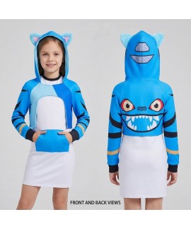 K-POP Idol Inspired Devil Cat Blue Tiger Cosplay A...