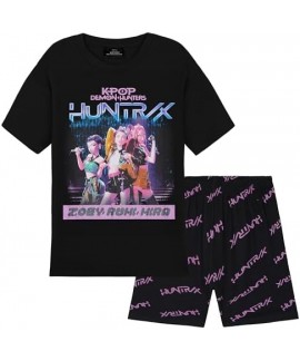 K-Pop Demon Hunter Short Sleeve Top Shorts 2-Piece Kids  “Derpy”,“Huntrix”,“Saja Boys” Age 5-14 Pajama Set 