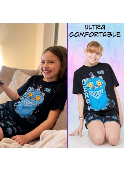 K-Pop Demon Hunter Short Sleeve Top Shorts 2-Piece Kids  “Derpy”,“Huntrix”,“Saja Boys” Age 5-14 Pajama Set 
