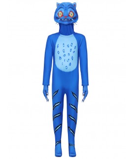 K-Pop Demon Huntress 2 Kids Tiger Cosplay Onesie 3D Animal Performance Costume With Headgear & Gloves