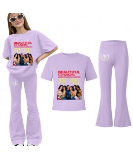 KATSEYE Kids Summer Short-Sleeve T-Shirt & Fla...