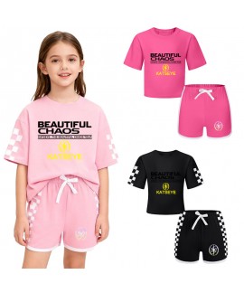 KATSEYE Kids Unisex Printed T-Shirt & Shorts S...