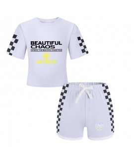 KATSEYE Kids Unisex Printed T-Shirt & Shorts Summer Pajama Sets