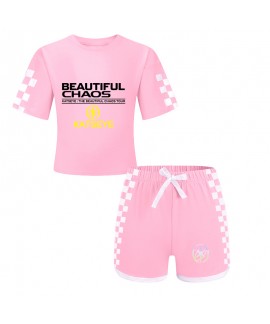 KATSEYE Kids Unisex Printed T-Shirt & Shorts Summer Pajama Sets