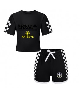 KATSEYE Kids Unisex Printed T-Shirt & Shorts Summer Pajama Sets