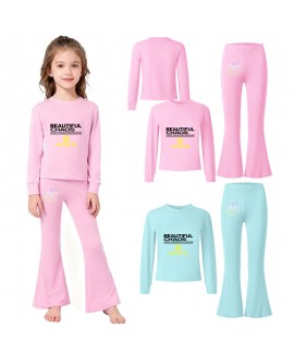 Katseye Short Sleeve T-Shirt & Flared Long Pan...